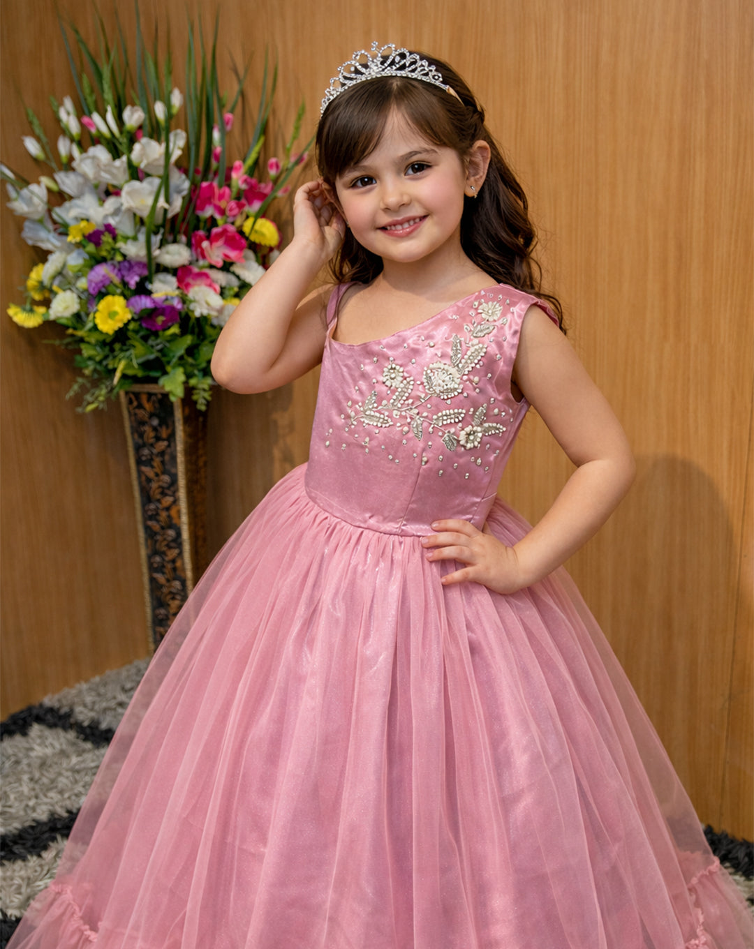 Hemqueen Babybliss Pink Tulle Gown - Dreamy Princess Dress for Magical Moments