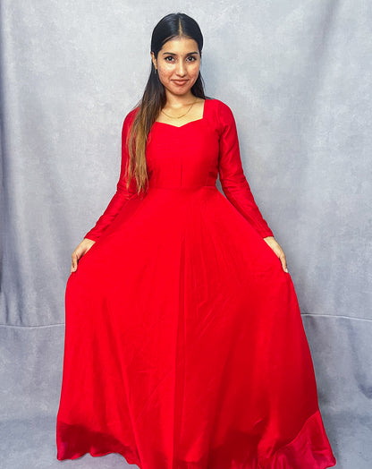 Hemqueen Crimson Maxi Gown - Bold Vibrant Style for Endless Vibes