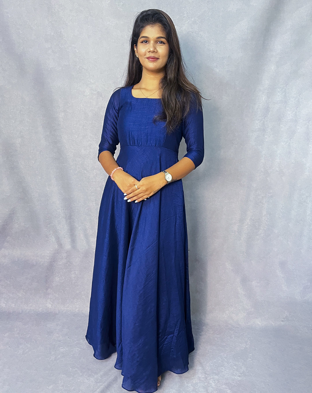 Navy Maxi Gown - Deep Elegant Silhouette for Ultimate Style