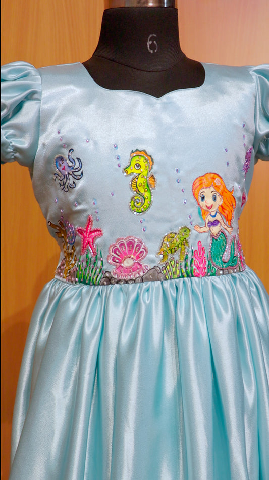 Fairy Tale Gowns Sky Blue - Enchanted Designs for Little Princesses