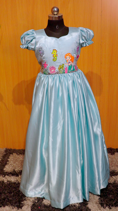 Fairy Tale Gowns Sky Blue - Enchanted Designs for Little Princesses