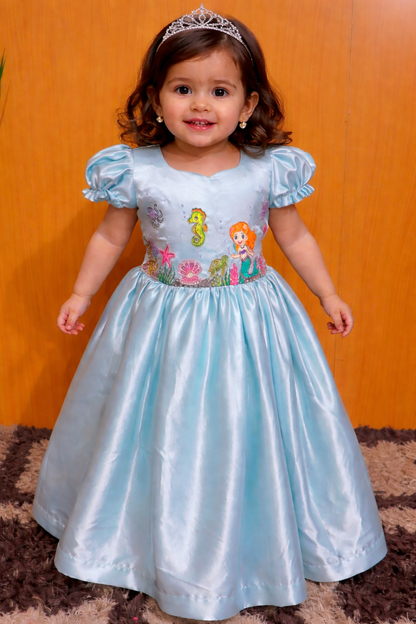 Fairy Tale Gowns Sky Blue - Enchanted Designs for Little Princesses