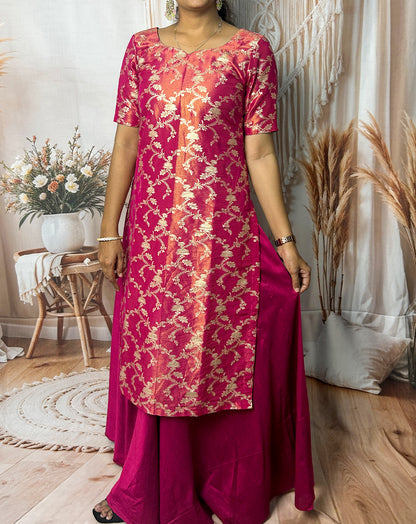 Celebration-Ready Ethnic Kurthi and Circular Skirt Combo from Hemqueen